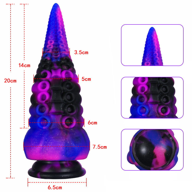 DILDO SILICON OMBRE VÒI BẠCH TUỘC JUCHI