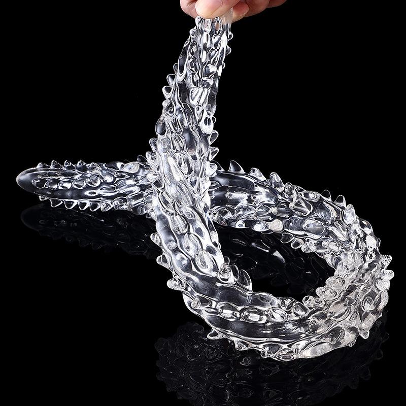 DILDO 2 ĐẦU TRONG SUỐT GAI JIUJING