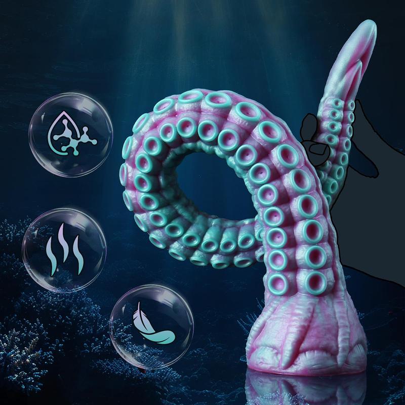 DILDO SILICON XÚC TU BẠCH TUỘC WUQI