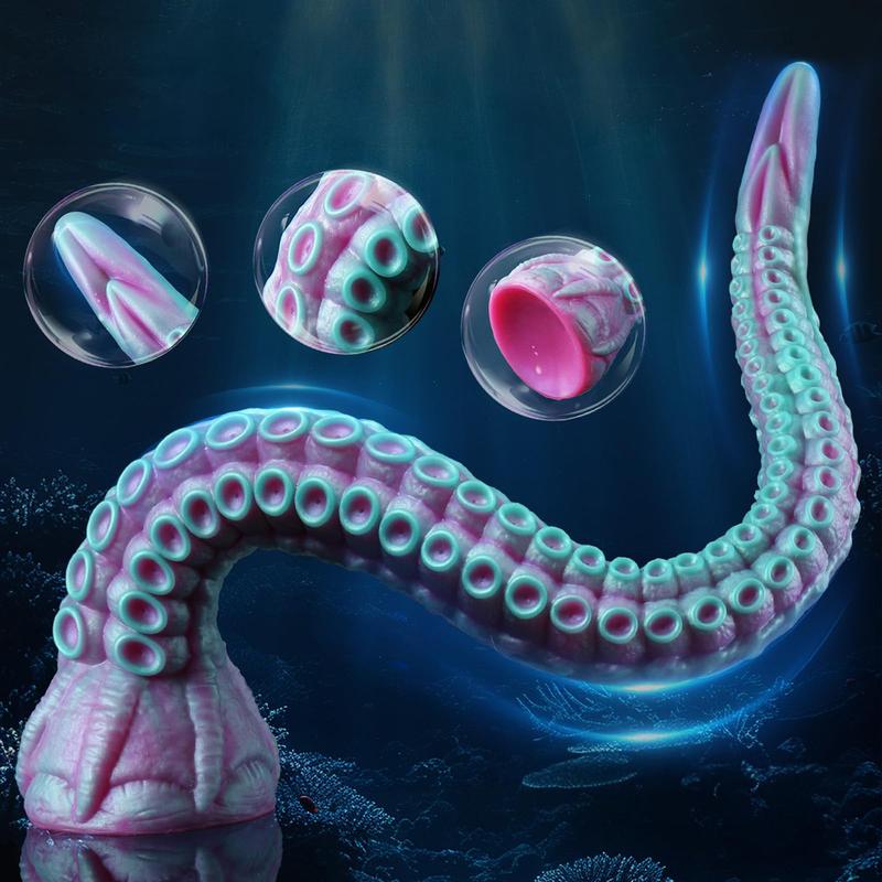 DILDO SILICON XÚC TU BẠCH TUỘC WUQI