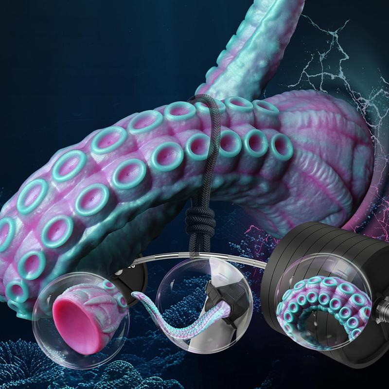 DILDO SILICON XÚC TU BẠCH TUỘC WUQI