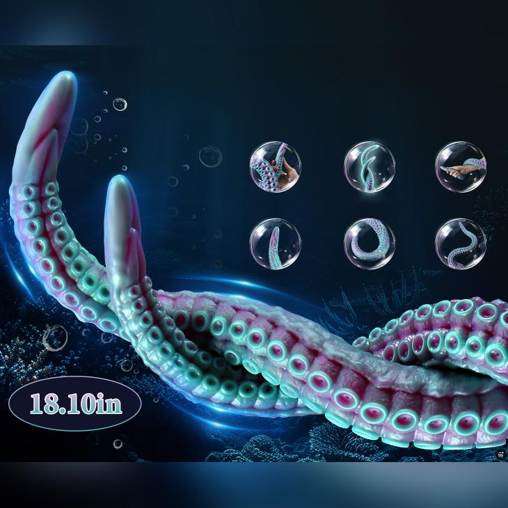 DILDO SILICON XÚC TU BẠCH TUỘC WUQI