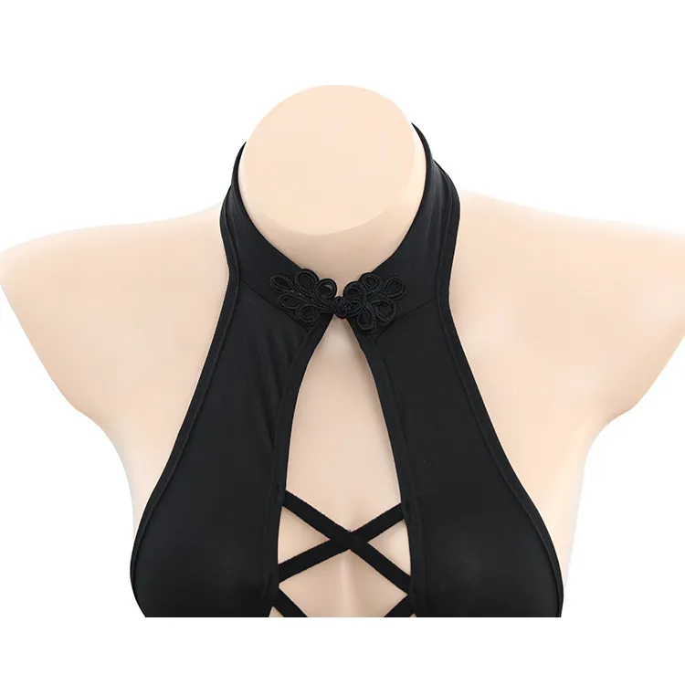 BỘ BODYSUIT DÂY ĐAN CHÉO HỞ LƯNG ĐÁY CÀI KHUY QUYẾN RŨ 6918