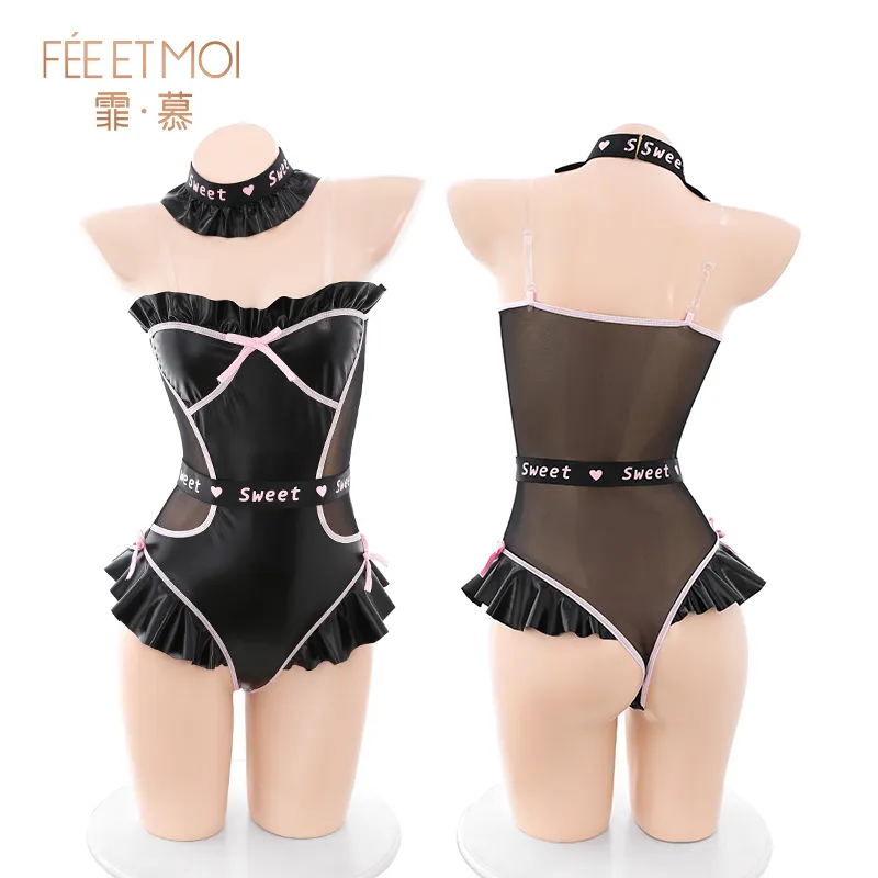 BỘ BODYSUIT LƯỚI XUYÊN THẤU ĐÁY CÀI KHUY GỢI CẢM 6697