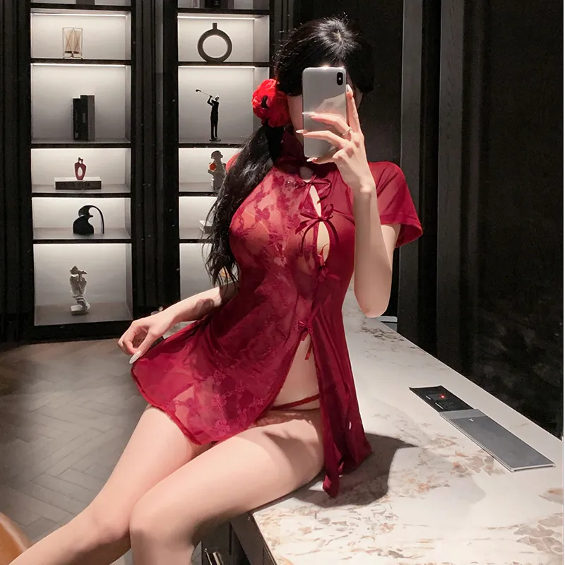 BỘ SƯỜN XÁM REN LƯỚI XUYÊN THẤU HỞ LƯNG XẺ TÀ CAO GỢI CẢM 6232