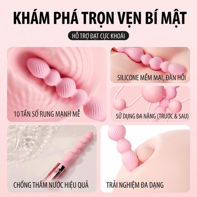 THANH RUNG CHUỖI HẠT ANAL BEADS SILICON MIZZZEE