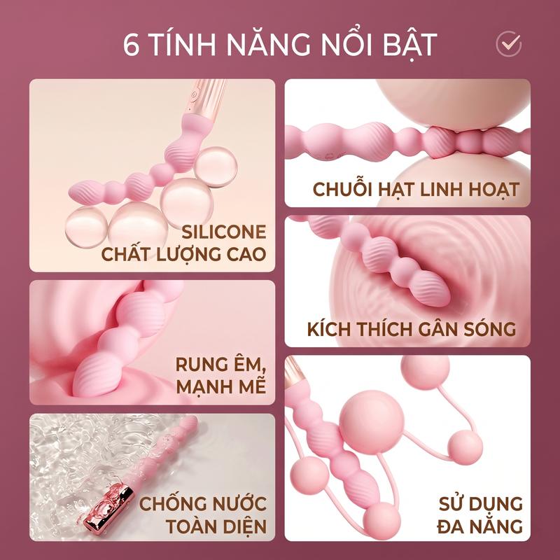 THANH RUNG CHUỖI HẠT ANAL BEADS SILICON MIZZZEE