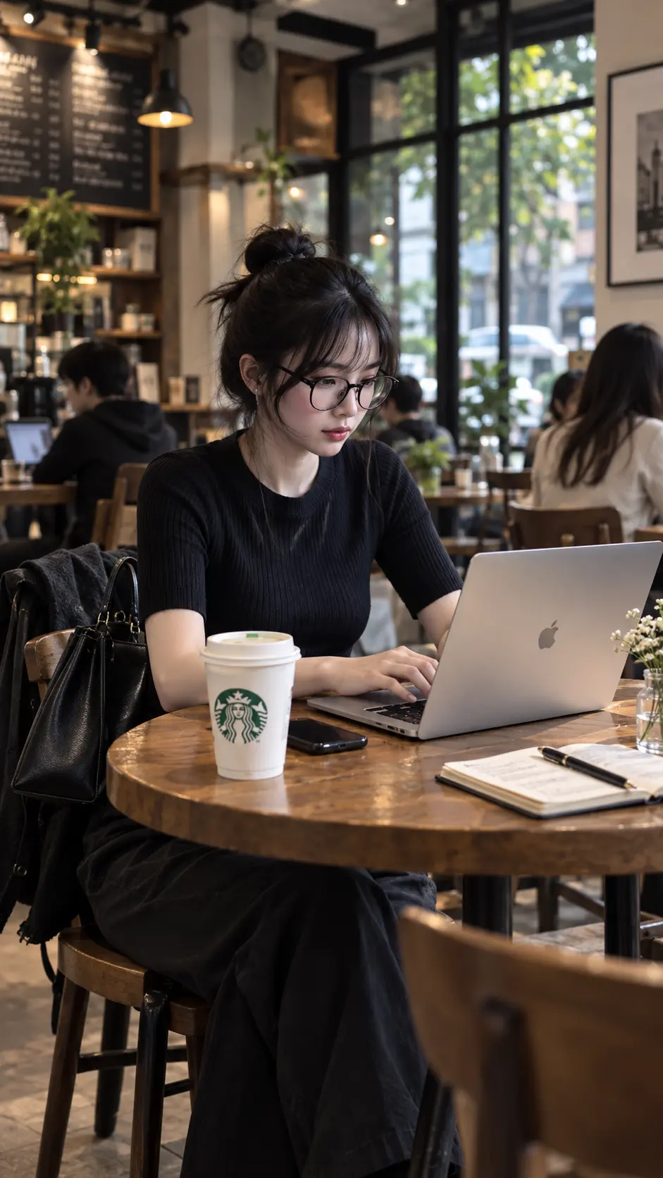 Trang phục đơn giản khi làm việc tại quán cà phê