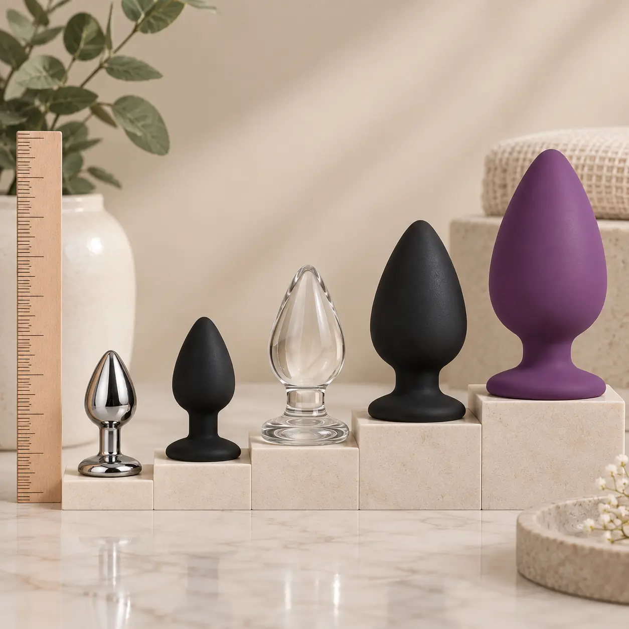 Cách chọn size butt plug dựa trên đường kính và chiều dài sản phẩm