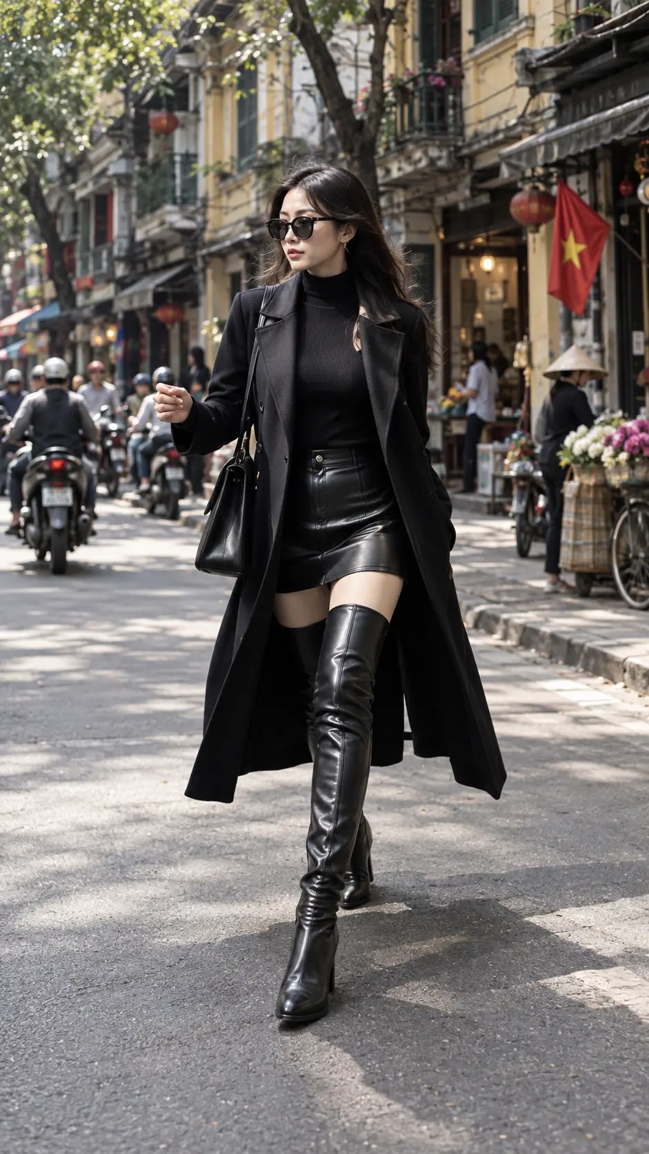 Leather boots fetish fashion trên phố Hà Nội